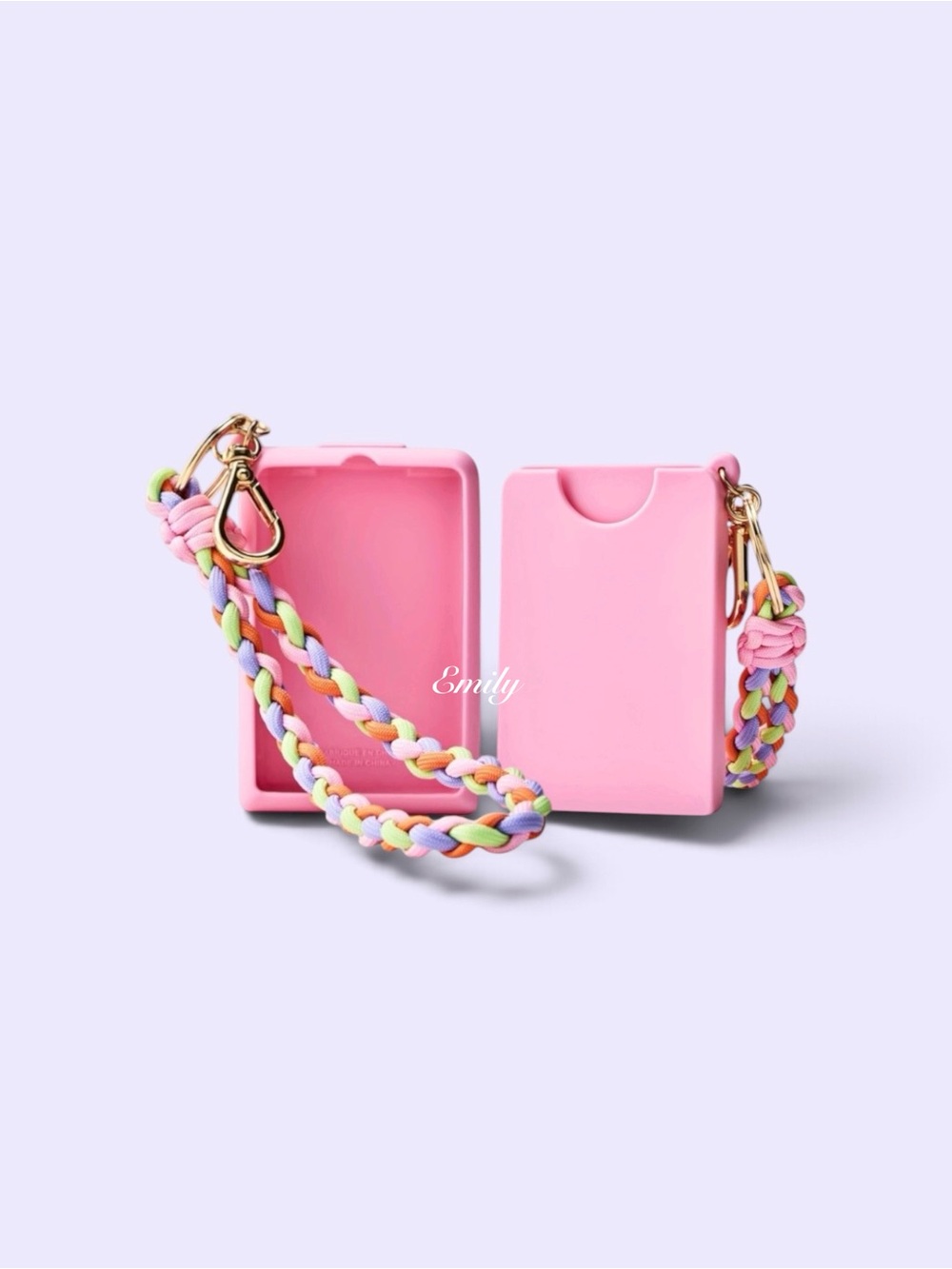 Bath & Body Works Pocket Spray Holder Wristlet with Multicolor Braided Strap